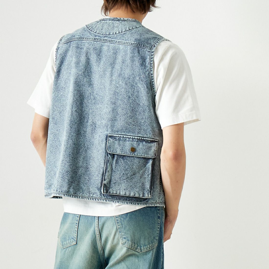 WOOLRICH [ウールリッチ] コーデュラダックベスト [WJVE0018] IB &&モデル身長：182cm 着用サイズ：M&&