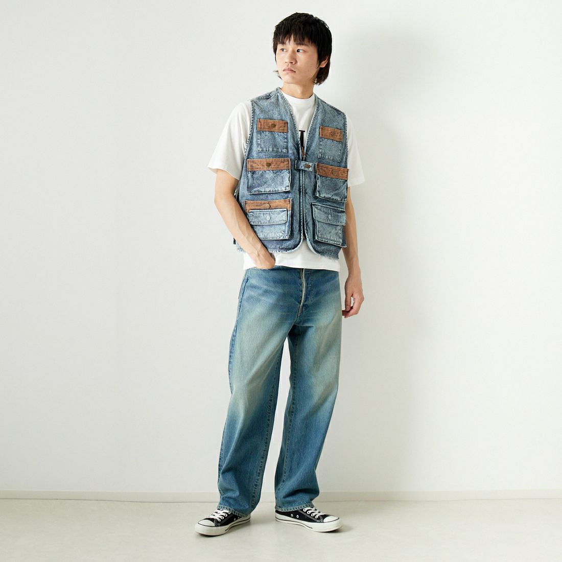WOOLRICH [ウールリッチ] コーデュラダックベスト [WJVE0018] IB &&モデル身長：182cm 着用サイズ：M&&