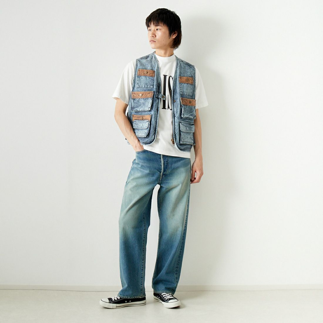 WOOLRICH [ウールリッチ] コーデュラダックベスト [WJVE0018] IB &&モデル身長：182cm 着用サイズ：M&&