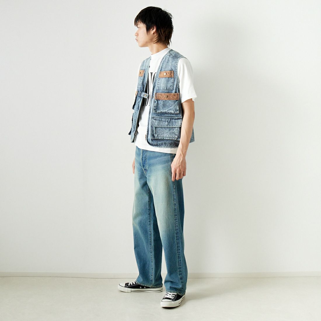 WOOLRICH [ウールリッチ] コーデュラダックベスト [WJVE0018] IB &&モデル身長：182cm 着用サイズ：M&&