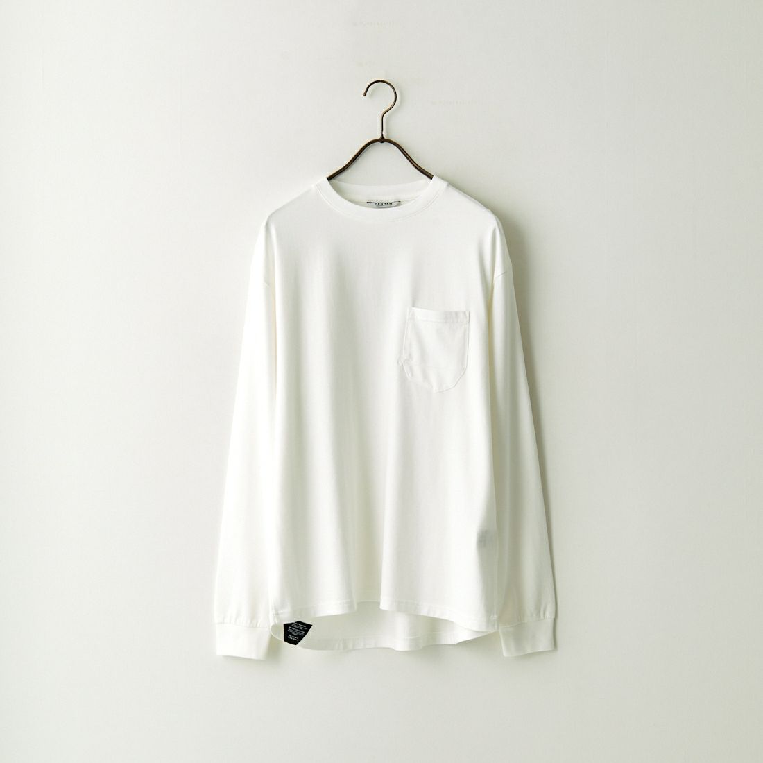 DENHAM [デンハム] 7ポケット ロングスリーブTシャツ [7-POCKET-LS-TEE] WHITE