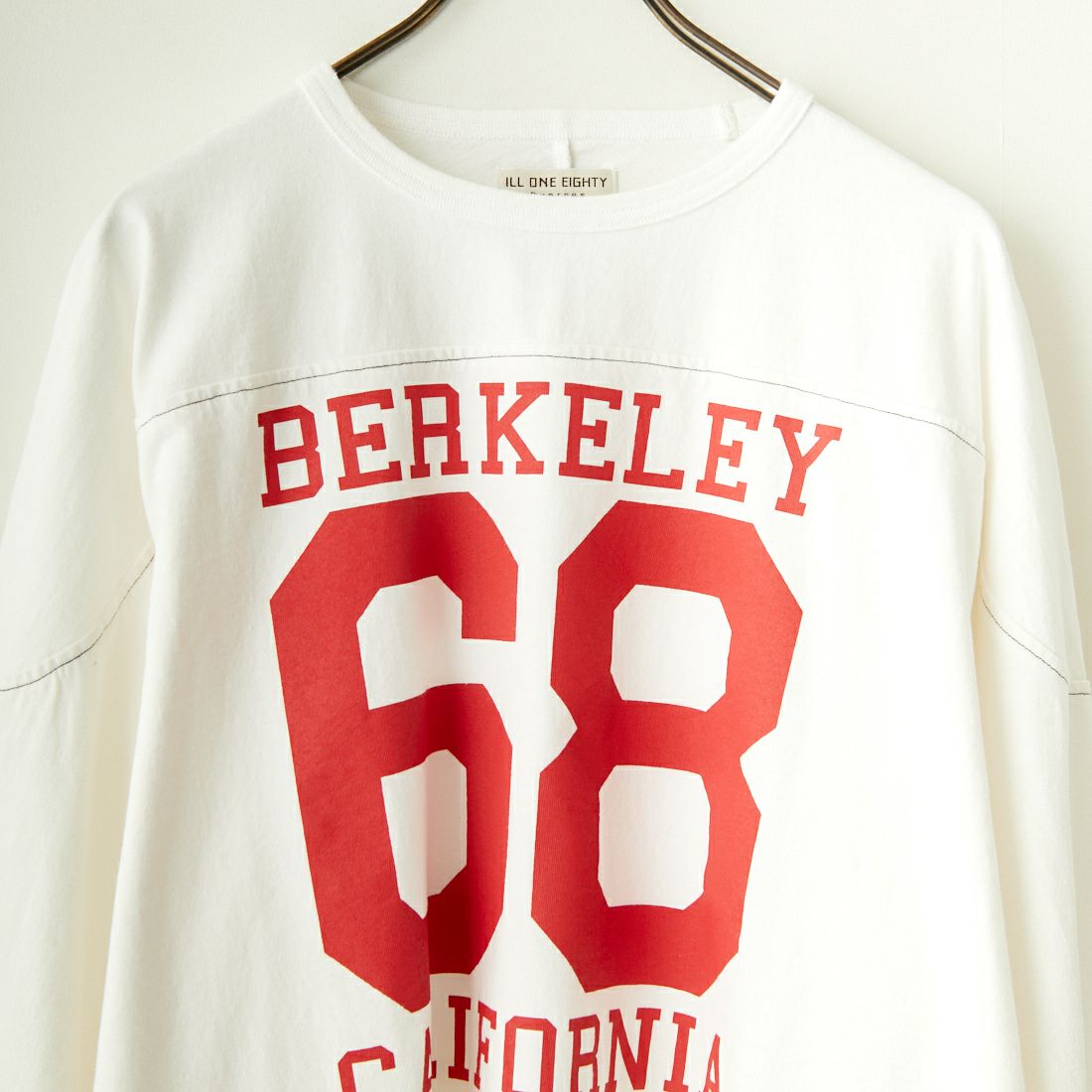 ILL ONE EIGHTY [イル ワンエイティ] BERKELEY 68 フットボールTシャツ [ILL241-22] WHITE