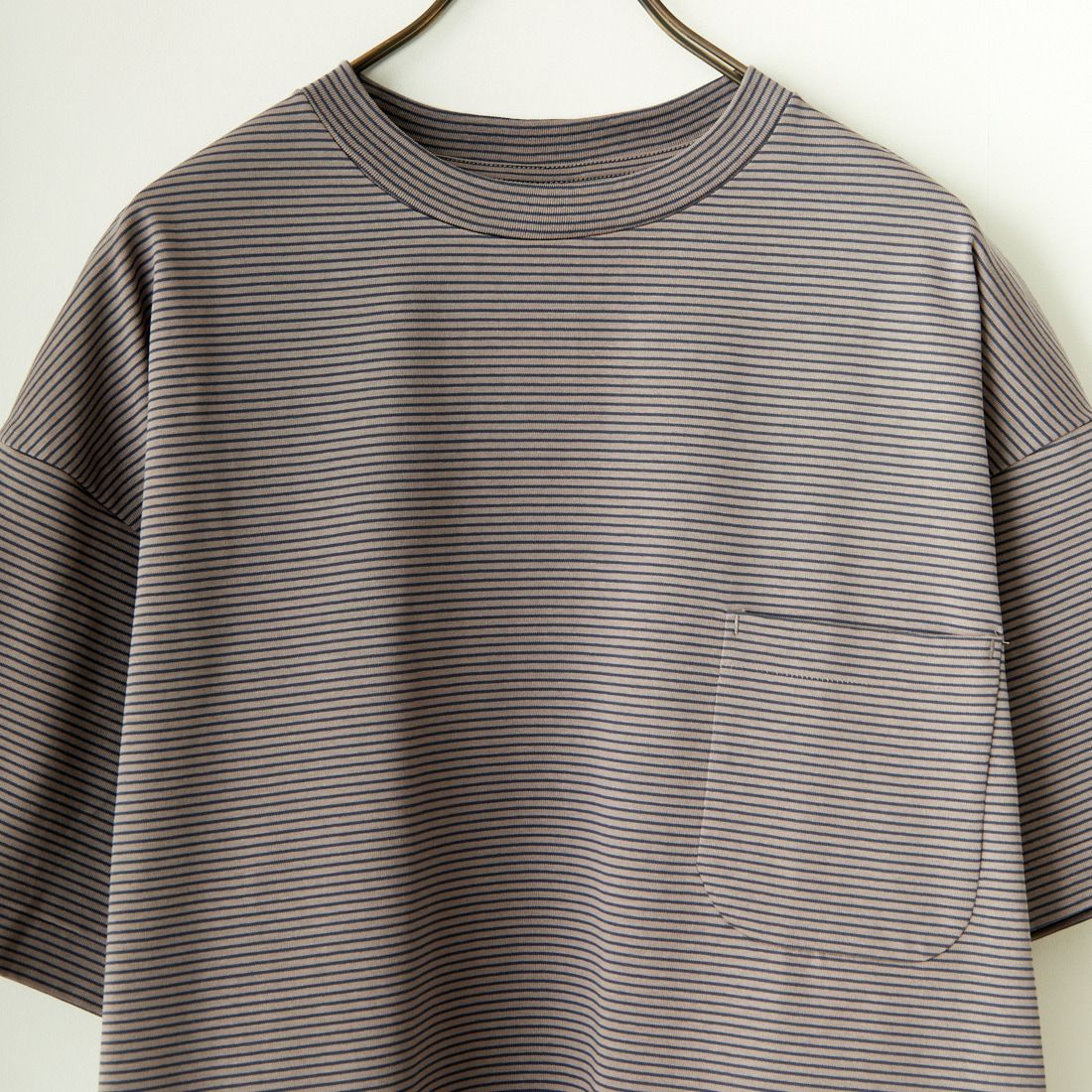 A VONTADE [アボンタージ] コンパクトボーダーTシャツ [VTD-0618-CS] 2 ROSE GRE