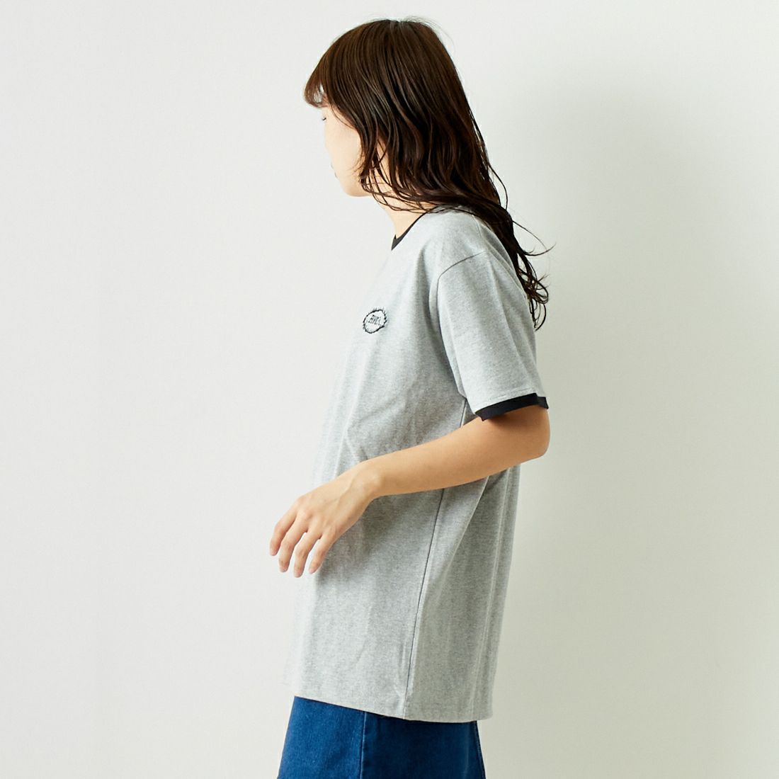 RVCA [ルーカ] ファイヤーブランド リンガーTシャツ [BE041-236] ATH &&モデル身長：167cm 着用サイズ：S&&