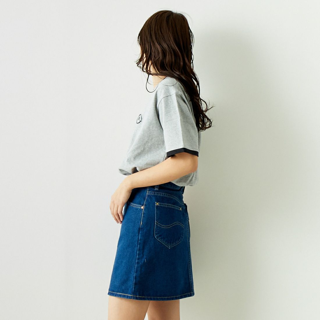 RVCA [ルーカ] ファイヤーブランド リンガーTシャツ [BE041-236] ATH &&モデル身長：167cm 着用サイズ：S&&