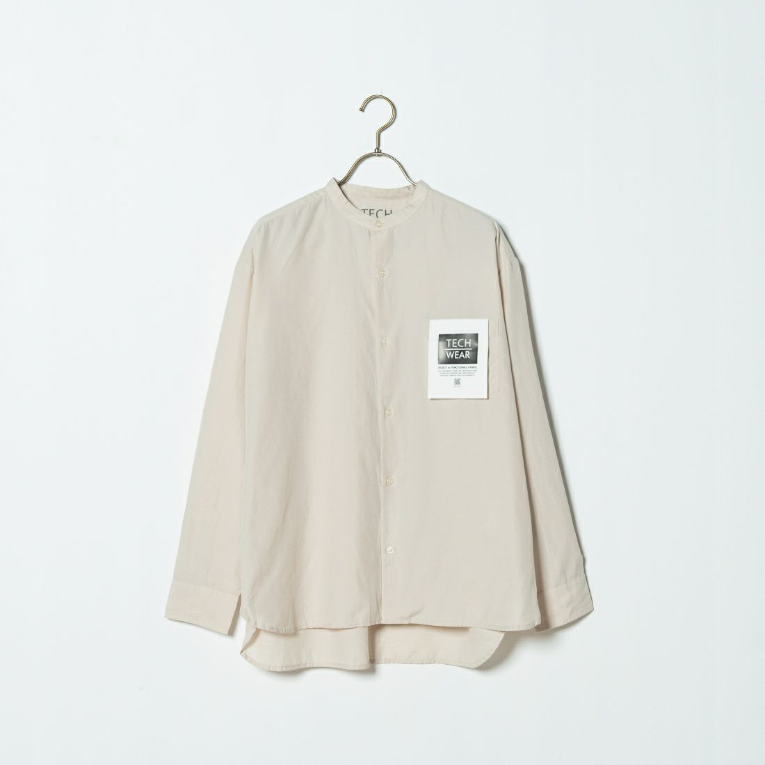 Jeans Factory Clothes [ジーンズファクトリークローズ] ロングスリーブ テックリネンバンドカラーシャツ [EPC-41100] 1 O.WHITE