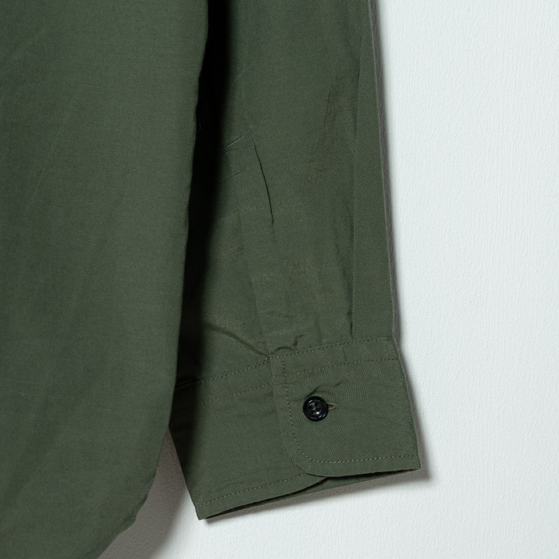 Jeans Factory Clothes [ジーンズファクトリークローズ] ロングスリーブ テックリネンバンドカラーシャツ [EPC-41100] 5 OLIVE