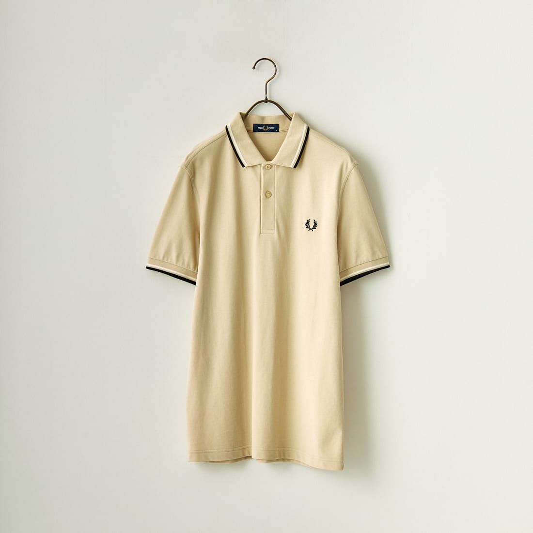 FRED PERRY [フレッドペリー] ティップライン ロゴ刺繍ポロシャツ [M3600] U87 OATMEA