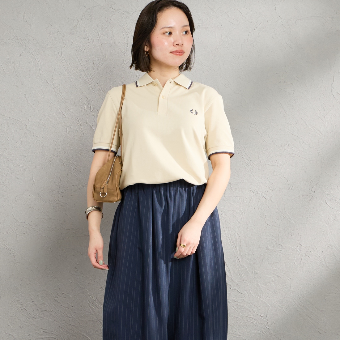 FRED PERRY [フレッドペリー] ティップライン ロゴ刺繍ポロシャツ 
