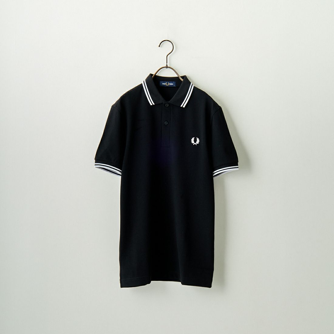 FRED PERRY [フレッドペリー] ティップライン ロゴ刺繍ポロシャツ [M3600] 350 BLACK