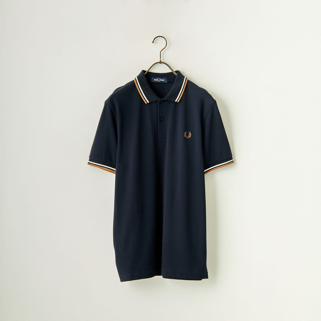 FRED PERRY [フレッドペリー] ティップライン ロゴ刺繍ポロシャツ [M3600] U86 NVY/SN