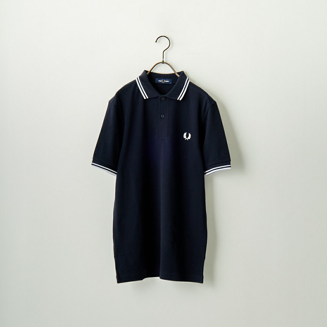 FRED PERRY [フレッドペリー] ティップライン ロゴ刺繍ポロシャツ [M3600] 238 NVY/WH