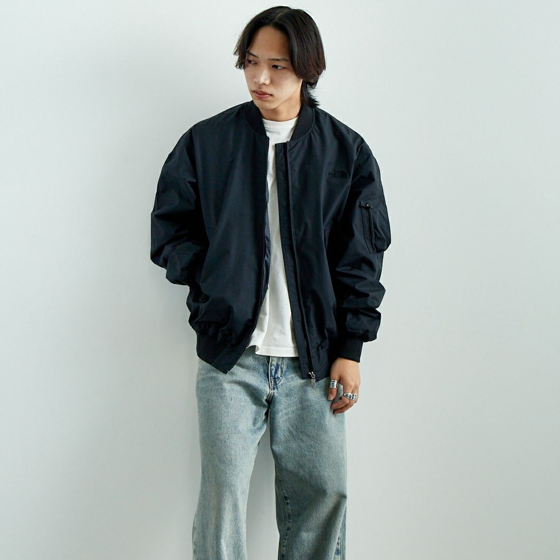 THE NORTH FACE [ザ ノースフェイス] ウォータープルーフボンバージャケット [NP12437]THE NORTH FACE [ザ ノースフェイス] ウォータープルーフボンバージャケット [NP12437] THE NORTH FACE [ザ ノースフェイス] ウォータープルーフボンバージャケット [NP12437] K &&モデル身長：179cm 着用サイズ：L&&