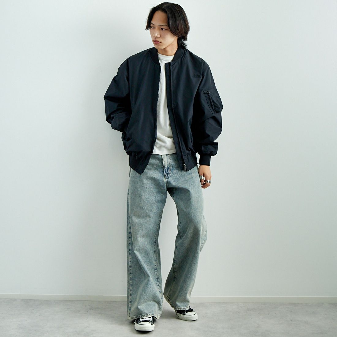 THE NORTH FACE [ザ ノースフェイス] ウォータープルーフボンバージャケット [NP12437]THE NORTH FACE [ザ ノースフェイス] ウォータープルーフボンバージャケット [NP12437] THE NORTH FACE [ザ ノースフェイス] ウォータープルーフボンバージャケット [NP12437] K &&モデル身長：179cm 着用サイズ：L&&