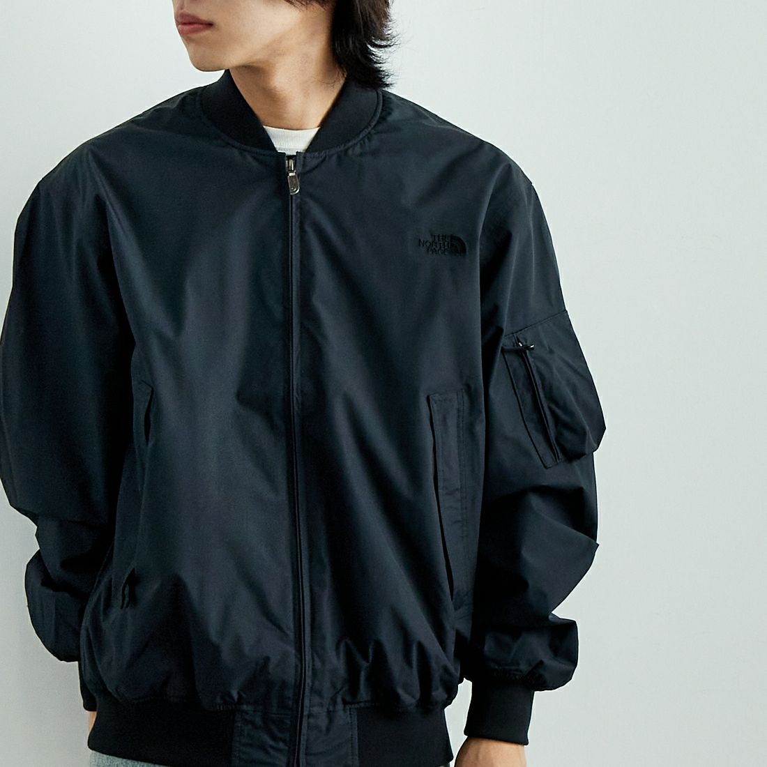 THE NORTH FACE [ザ ノースフェイス] ウォータープルーフボンバージャケット [NP12437]THE NORTH FACE [ザ ノースフェイス] ウォータープルーフボンバージャケット [NP12437] THE NORTH FACE [ザ ノースフェイス] ウォータープルーフボンバージャケット [NP12437] K &&モデル身長：179cm 着用サイズ：L&&