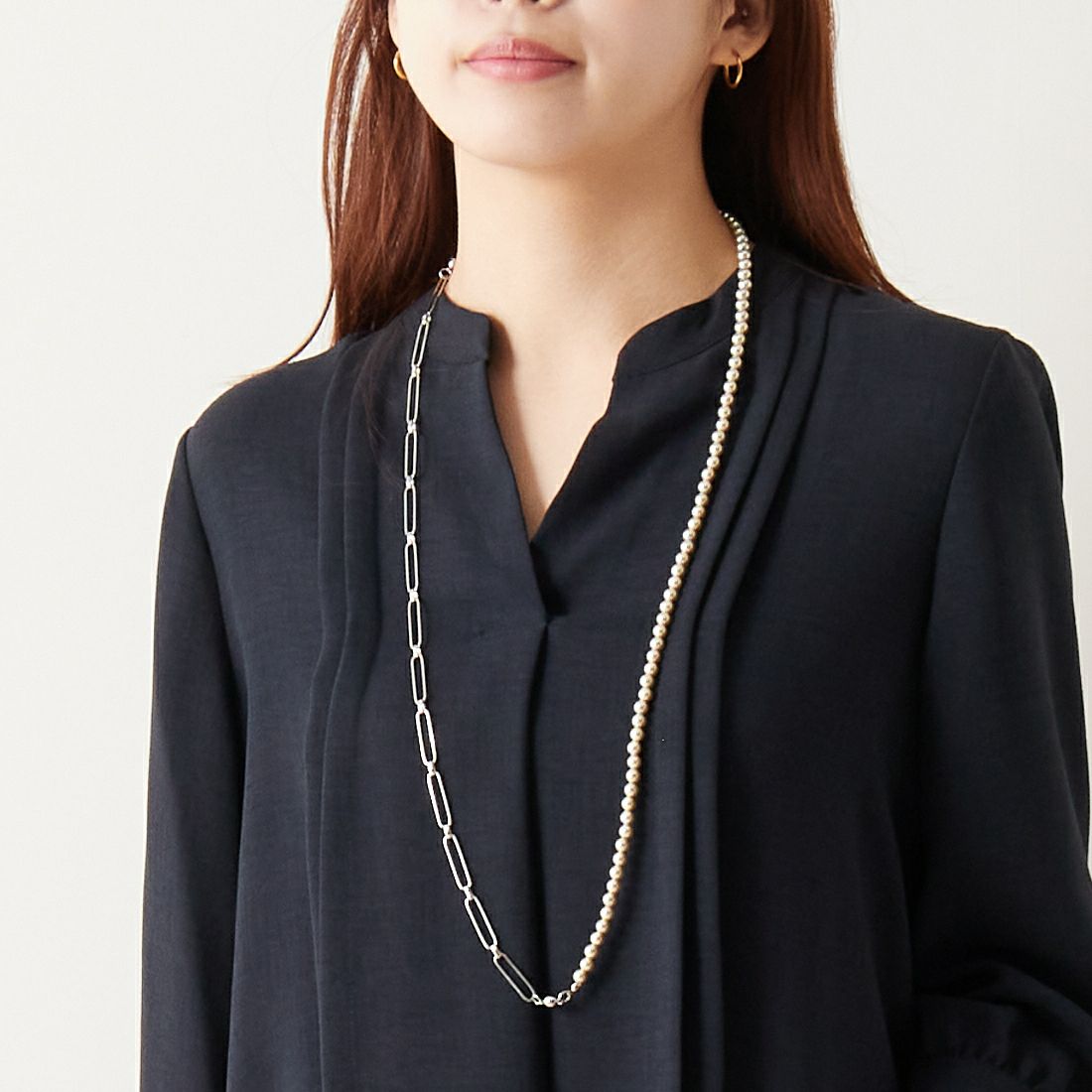 Jf Ready Made [ジェイエフレディメイド] スラブスキッパーブラウス [8545366-01] 83 ﾈｲﾋﾞｰ