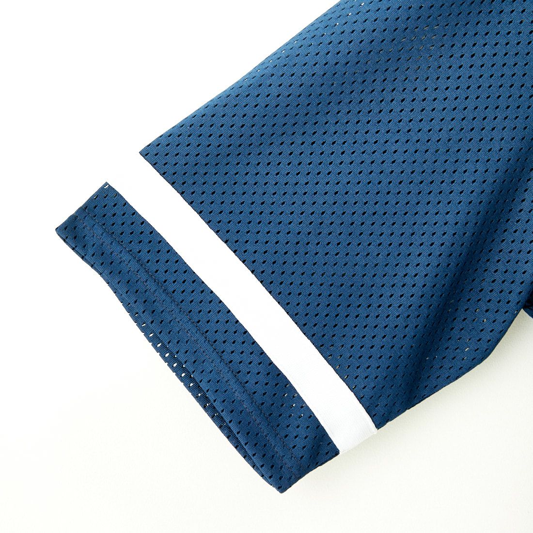 Fanatics [ファナティクス] 別注 MLBロゴ ヘンリーネックメッシュTシャツ [ML2124SS1-JF] NAVY/NY