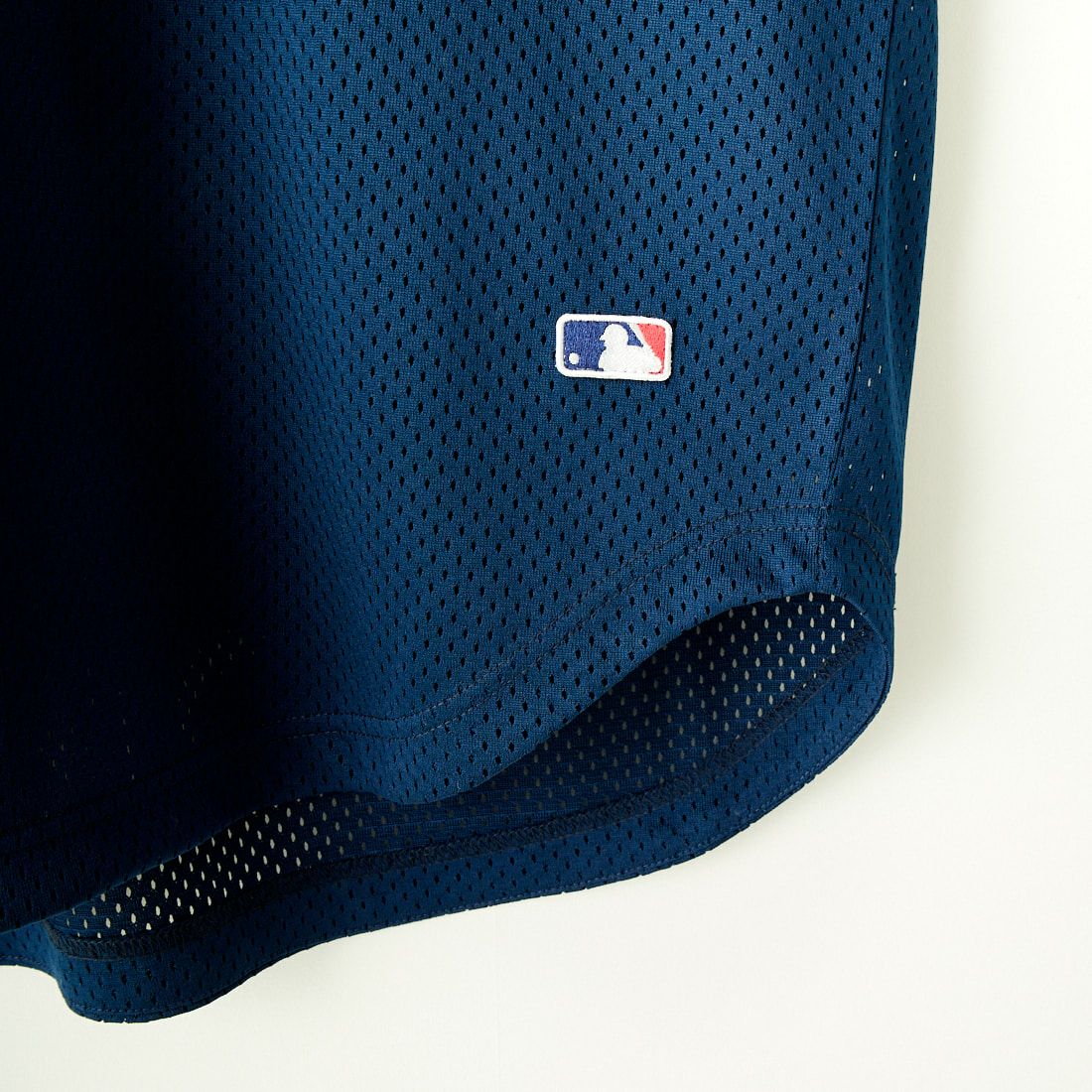 Fanatics [ファナティクス] 別注 MLBロゴ ヘンリーネックメッシュTシャツ [ML2124SS1-JF] NAVY/NY