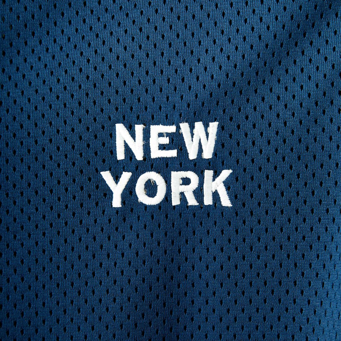Fanatics [ファナティクス] 別注 MLBロゴ ヘンリーネックメッシュTシャツ [ML2124SS1-JF] NAVY/NY