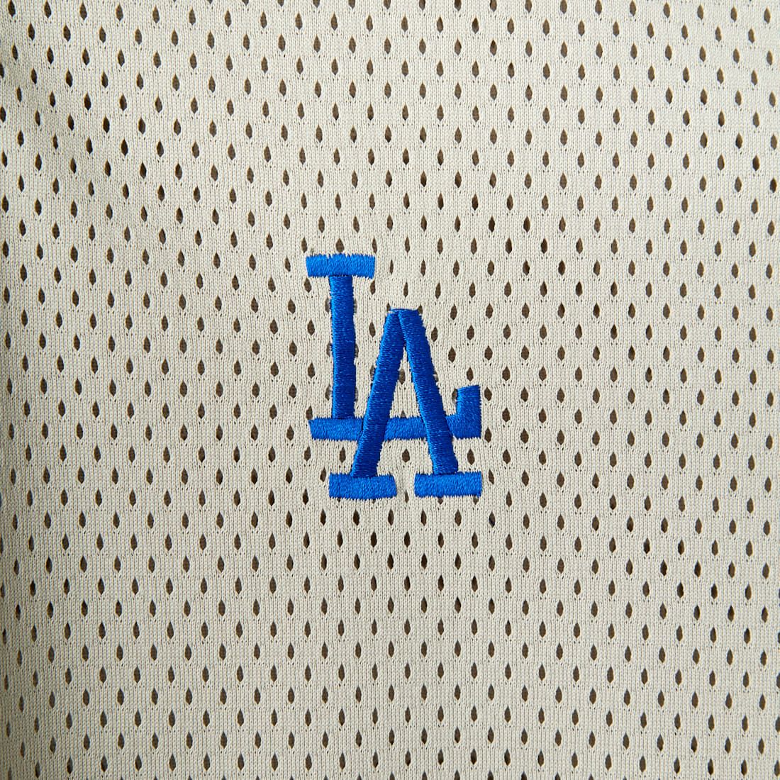 Fanatics [ファナティクス] 別注 MLBロゴ ヘンリーネックメッシュTシャツ [ML2124SS1-JF] GRAY/LA