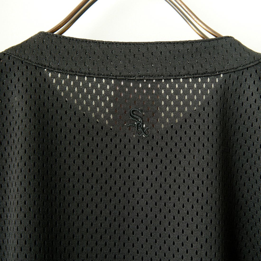Fanatics [ファナティクス] 別注 MLBロゴ ヘンリーネックメッシュTシャツ [ML2124SS1-JF] BLACK/CH