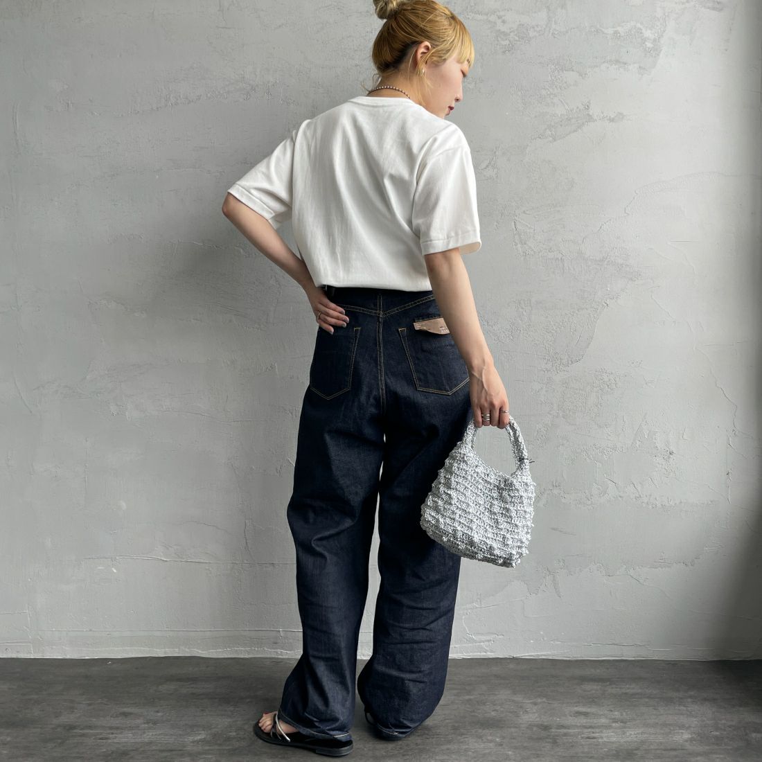Hanes [ヘインズ] 1P SHIRO クルーネックTシャツ [HM1-X201] 010 ﾎﾜｲﾄ &&モデル身長：156cm 着用サイズ：S&&