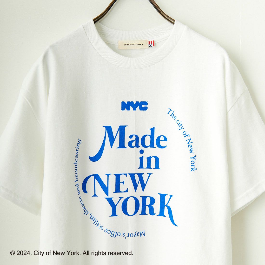 NYC × GOOD ROCK SPEED [エヌワイシー × グッドロックスピード] NYC ロゴプリントTシャツ [24NYC012W] WHITE