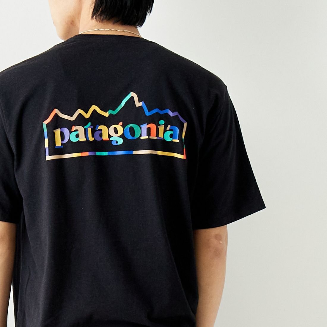 patagonia [パタゴニア] メンズ ユニティ フィッツ レスポンシビリティーTシャツ [37768] INBK &&モデル身長：179cm 着用サイズ：L&&