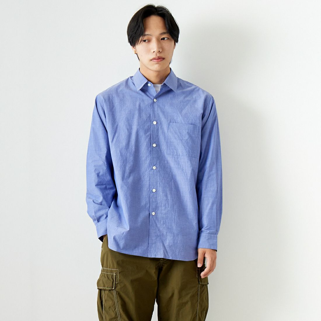 STILL BY HAND ウールリネンシャツ サイズ48 STILL BY HAND ウールリネンシャツ サイズ48