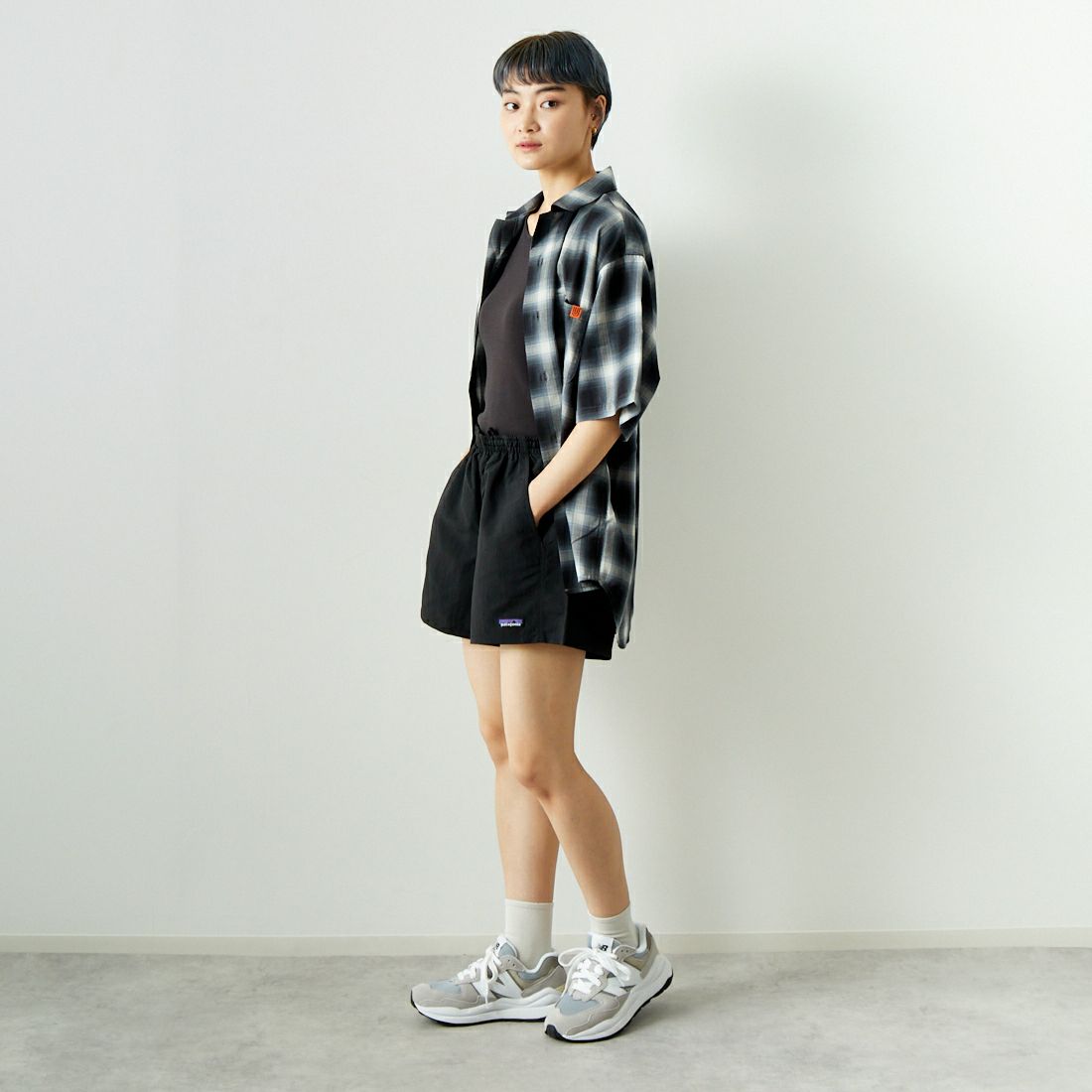 patagonia [パタゴニア] ウィメンズ バギーズ ショーツ [57059] BOB &&モデル身長：160cm 着用サイズ：S&&
