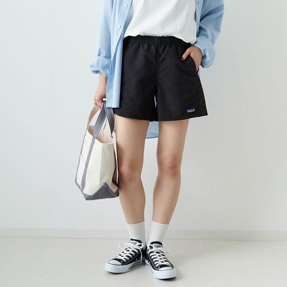 patagonia [パタゴニア] ウィメンズ バギーズ ショーツ [57059] BOB &&モデル身長：160cm 着用サイズ：S&&