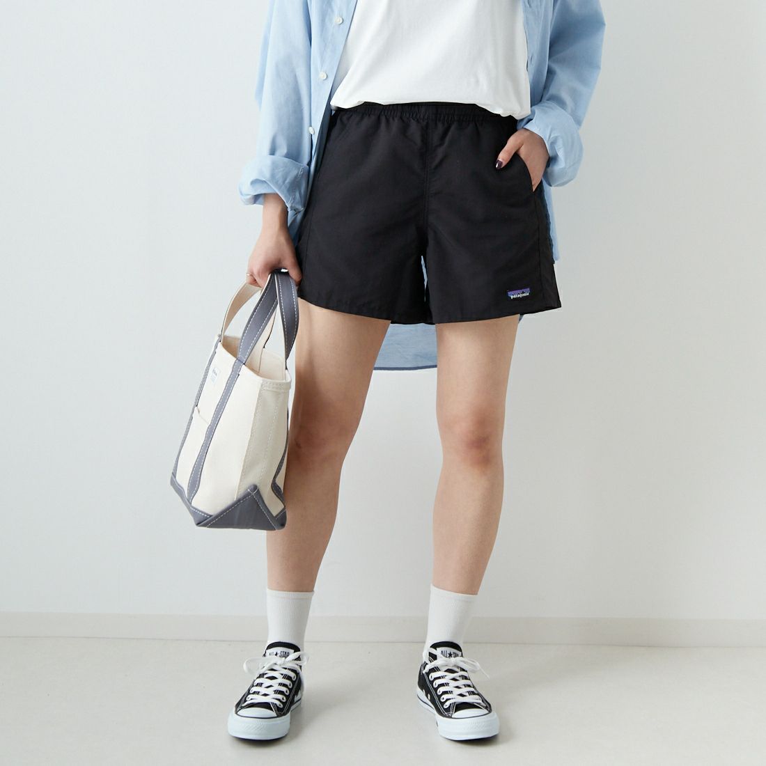 patagonia [パタゴニア] ウィメンズ バギーズ ショーツ [57059] BOB &&モデル身長：160cm 着用サイズ：S&&