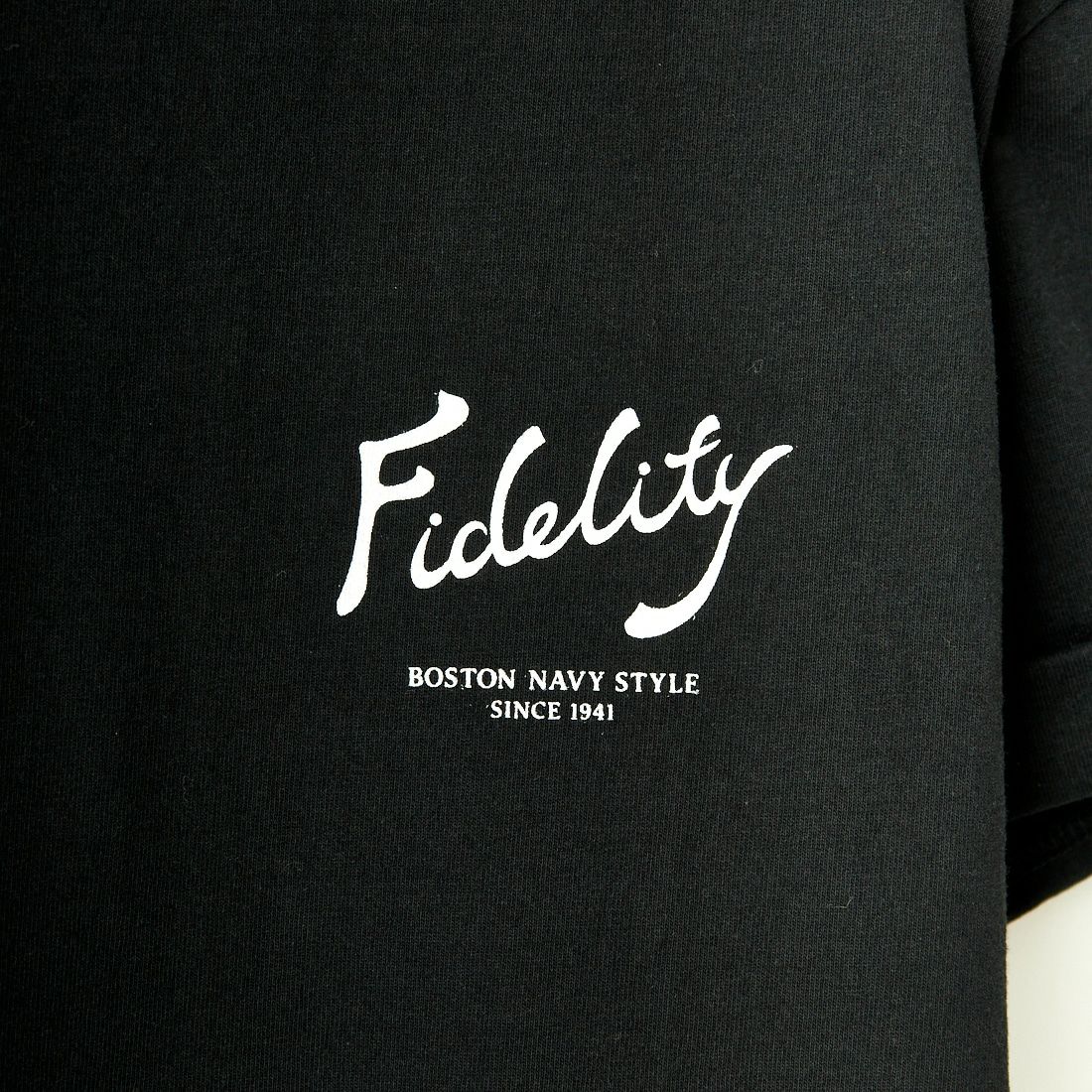 FIDELITY [フィデリティ] アンカーロゴプリントTシャツ [FH-24575403] 01 BLACK