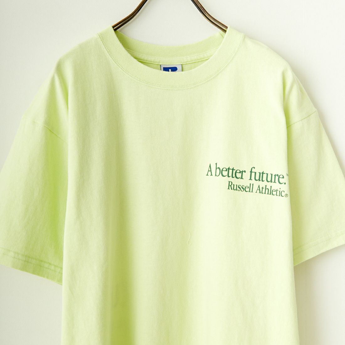 RUSSELL ATHLETIC [ラッセル アスレチック] BOOKSTORE ジャージーグラフィックTシャツ [RC-24032-B] 233 LEMON