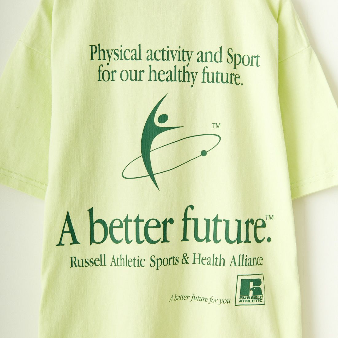 RUSSELL ATHLETIC [ラッセル アスレチック] BOOKSTORE ジャージーグラフィックTシャツ [RC-24032-B] 233 LEMON