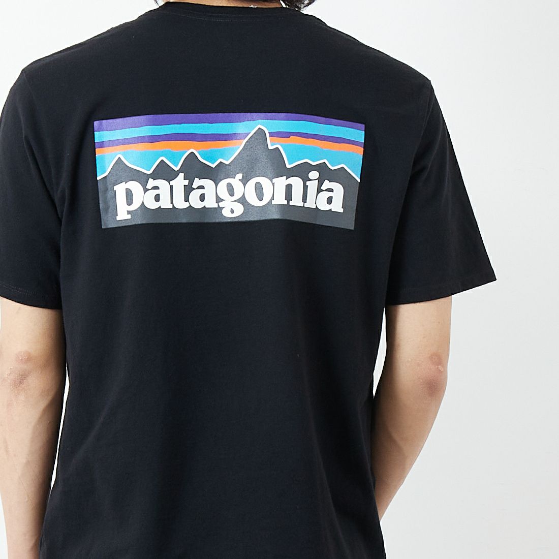 patagonia [パタゴニア] メンズ P-6ロゴ レスポンシビリティーTシャツ [38504] &&モデル身長：179cm 着用サイズ：M&&