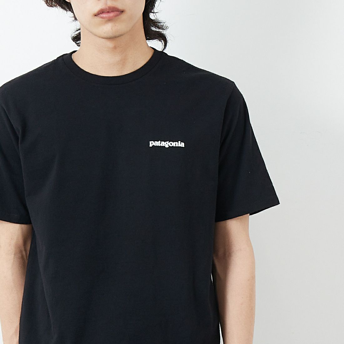 patagonia [パタゴニア] メンズ P-6ロゴ レスポンシビリティーTシャツ [38504] &&モデル身長：179cm 着用サイズ：M&&