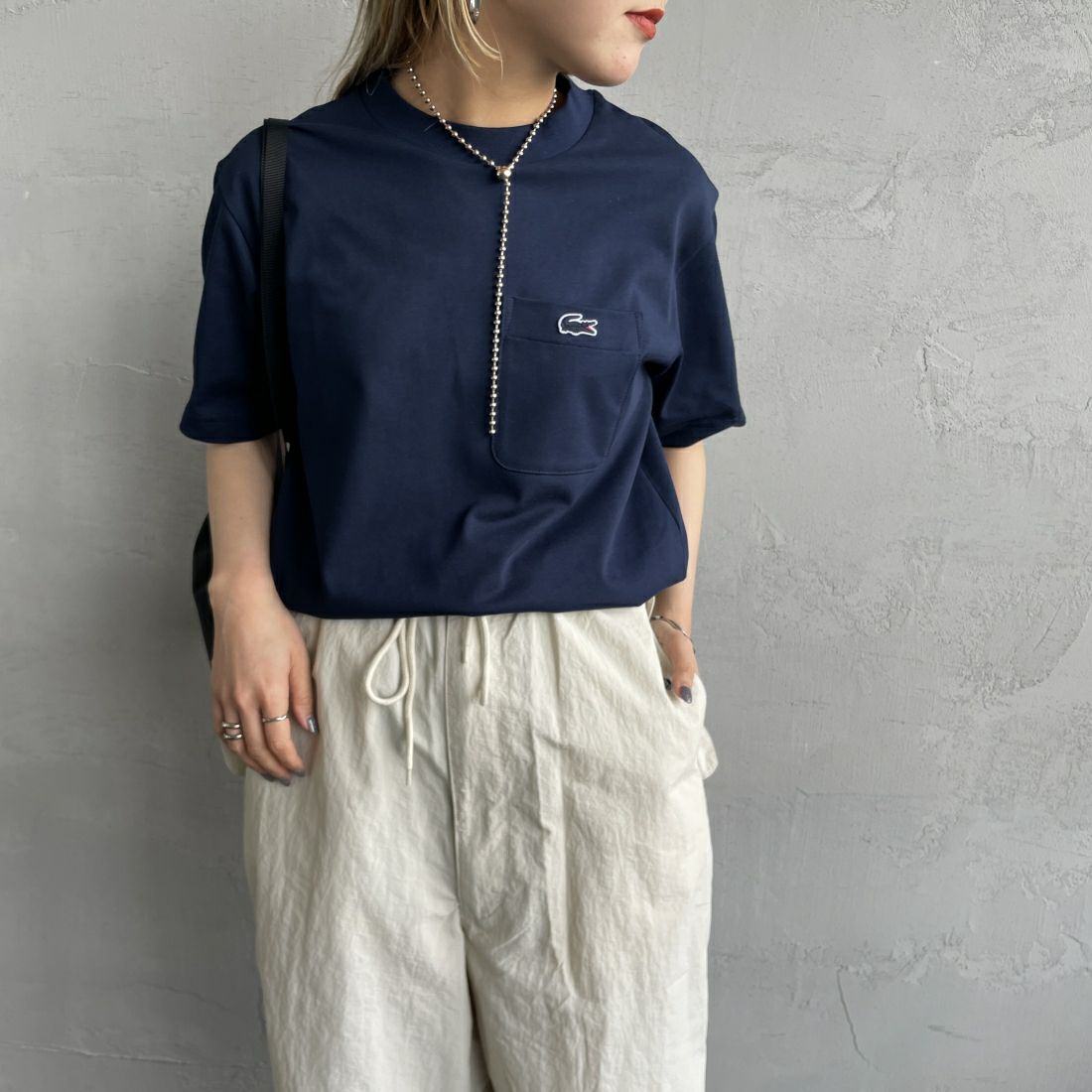 LACOSTE [ラコステ] アウトラインクロックポケットTシャツ [TH5581]