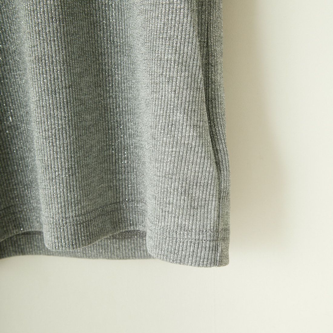 Jf Ready Made [ジェイエフレディメイド] ラメリブショートスリーブTシャツ [8920467-01] 12 ｸﾞﾚｰ