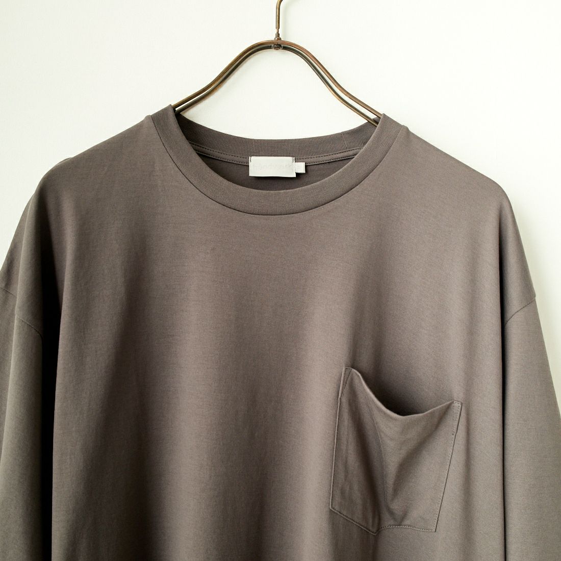 HANDVAERK [ハンドバーク] 60/2 ショートスリーブビッグTシャツ [6513] CARBON
