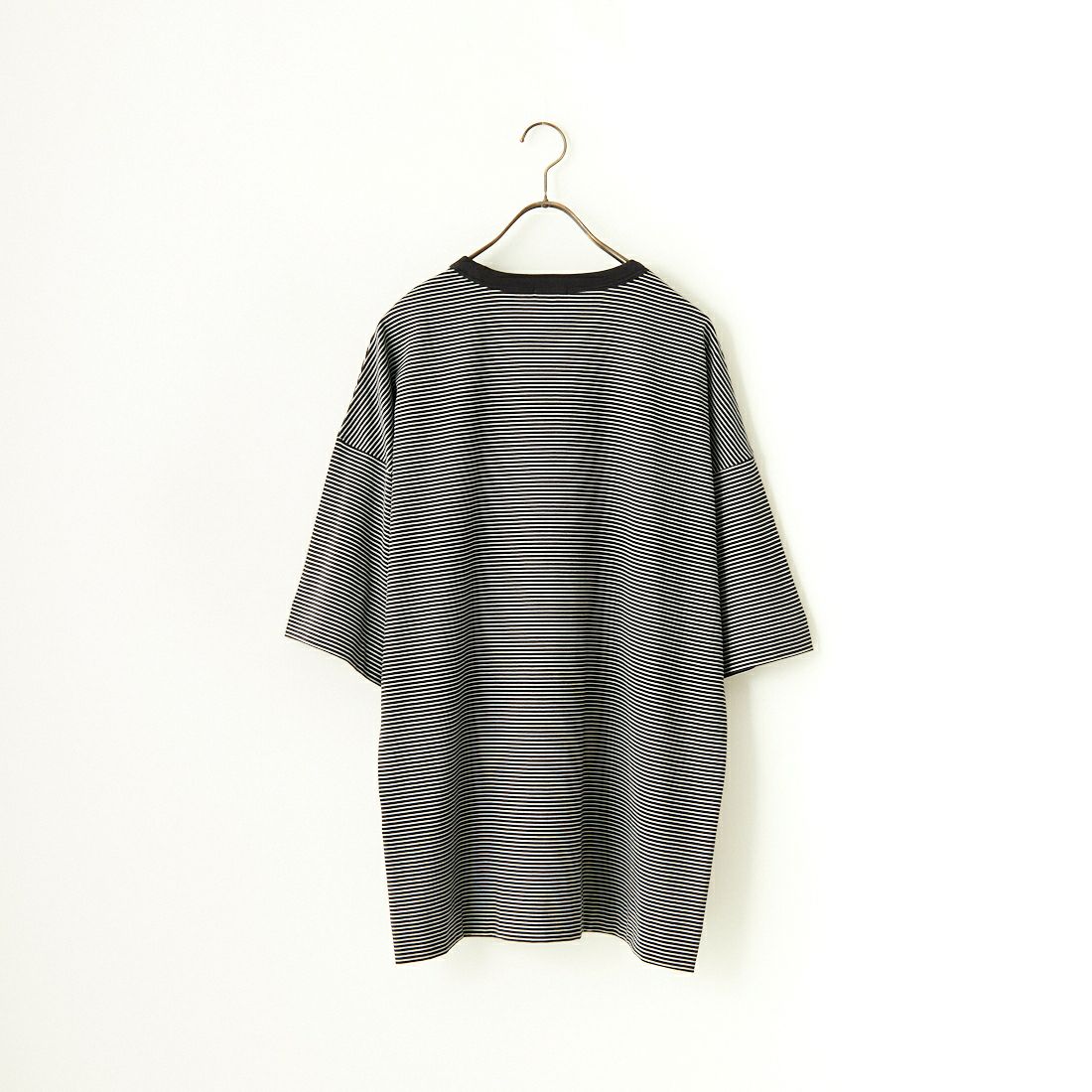 HANDVAERK [ハンドバーク] 60/2 ショートスリーブ ニュービッグTシャツ [6536] BLACK/WHIT