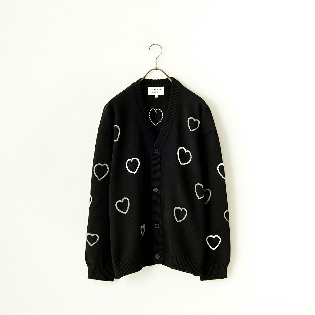 ChahChah [チャーチャー] HAPPY HEARTFULL カーディガン [CC-24SS-KN01] BLACK