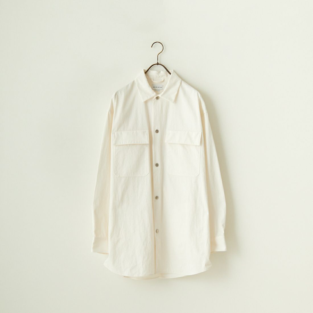 ATELIER BETON [アトリエベトン] チノクロスオーバーシャツ [241-06C] WHITE