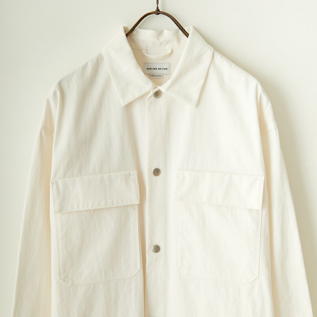 ATELIER BETON [アトリエベトン] チノクロスオーバーシャツ [241-06C] WHITE