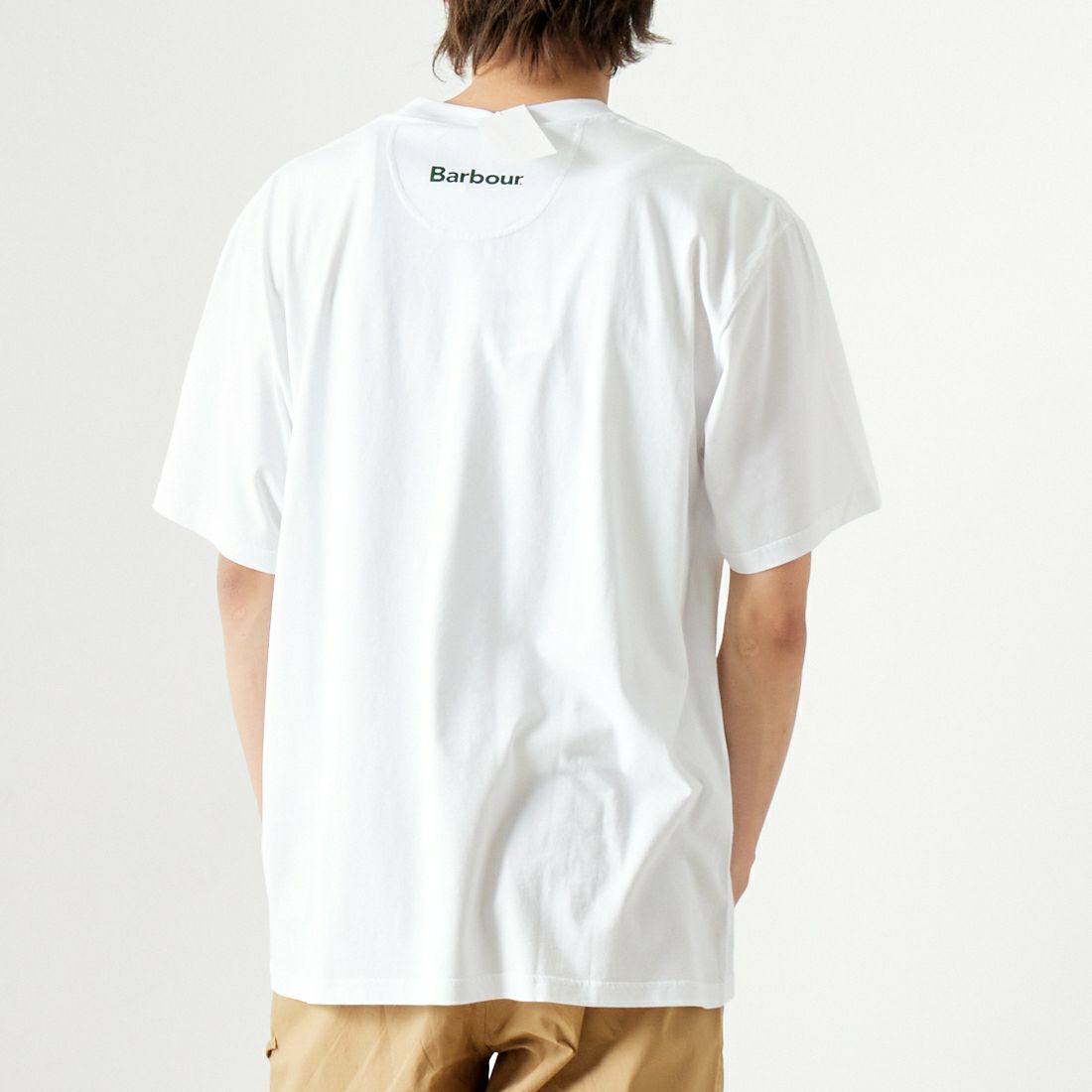 Barbour [バブアー] Grainger アーカイブ ロゴ リラックスフィット Tシャツ [MTS1259] WHITE