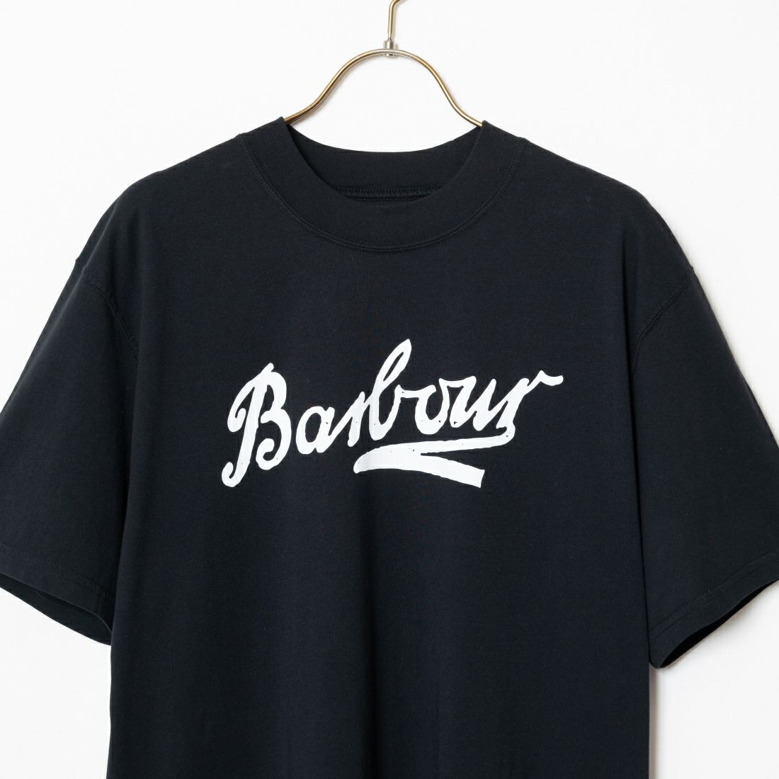 Barbour [バブアー] Grainger アーカイブ ロゴ リラックスフィット Tシャツ [MTS1259] BLACK