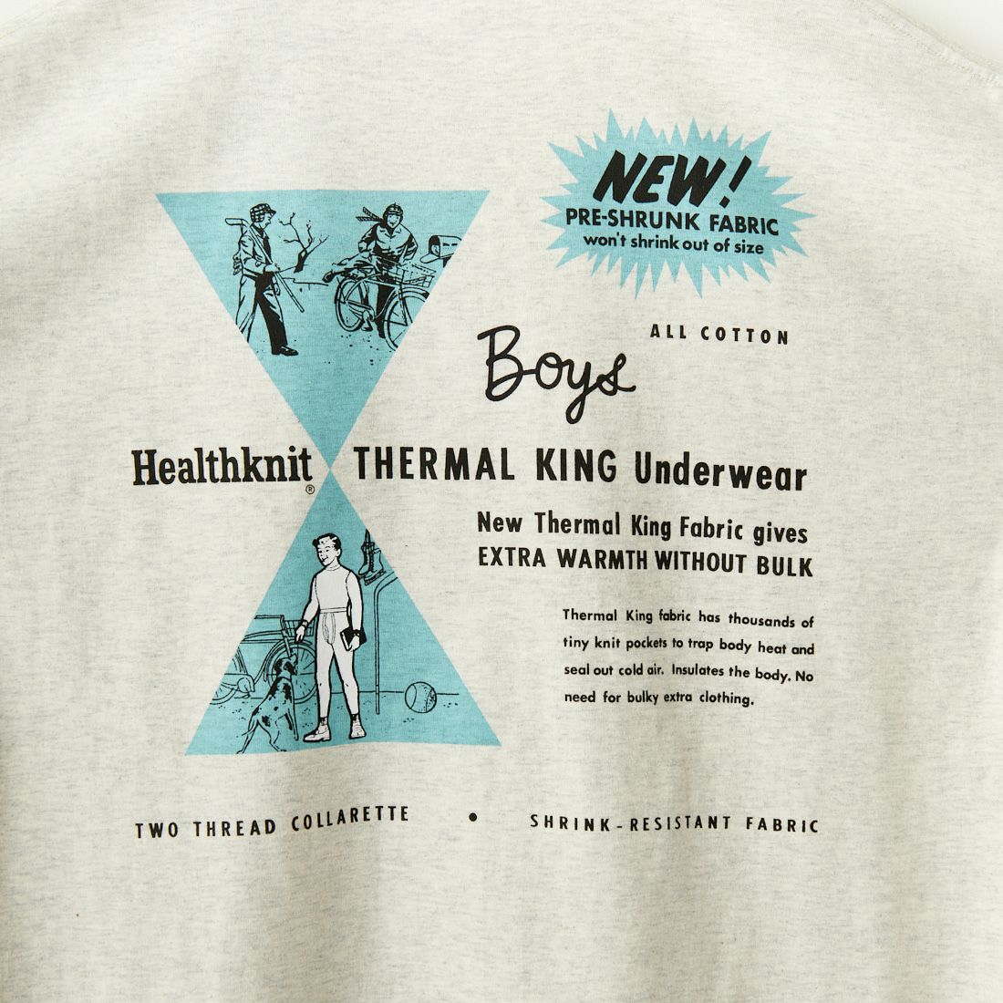 Health knit [ヘルスニット] プリントTシャツ [HR24S-M011] OATMEAL