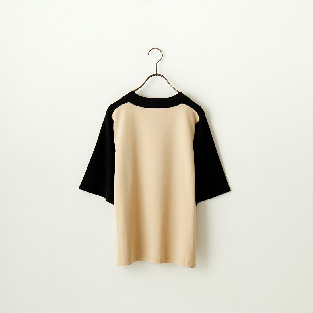 Kelen [ケレン] バイカラーハーフスリーブニットトップス [LKL24HBL2108] BEIGE
