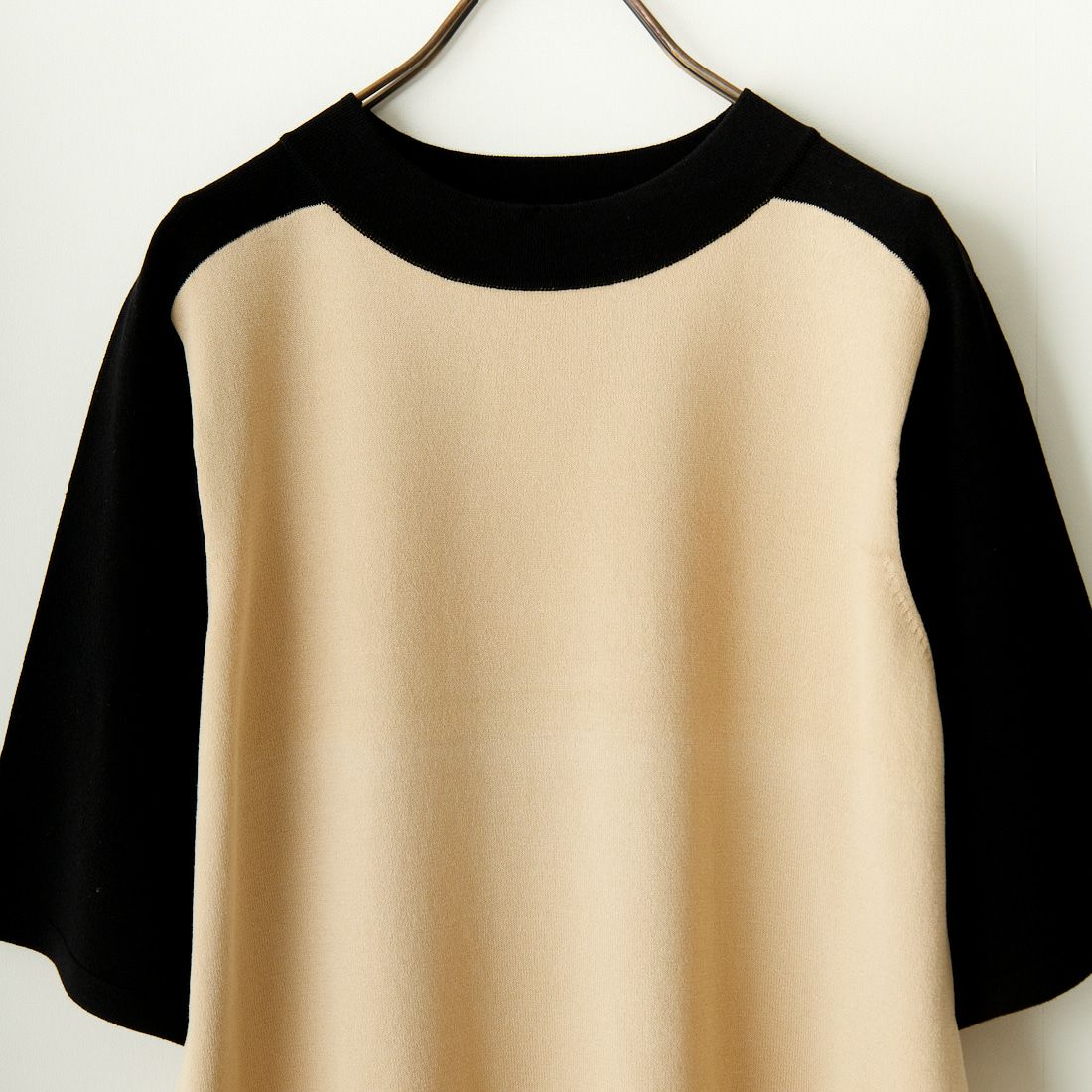 Kelen [ケレン] バイカラーハーフスリーブニットトップス [LKL24HBL2108] BEIGE