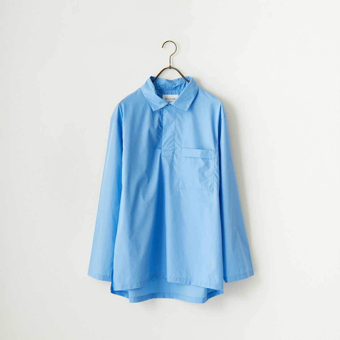 STILL BY HAND [スティルバイハンド] コットンプルオーバーシャツ [SH03241] SKY BLUE